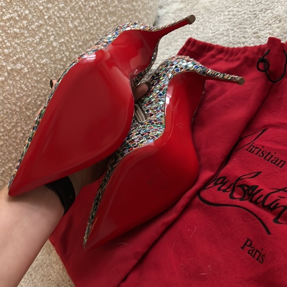 CHRISTIAN LOUBOUTIN Size 10 SO KATE Multicolor Mirror Ankle Booties Boots - Picture 3 of 6